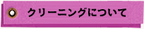 クリーニングについて