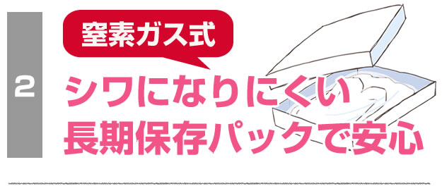 長期保存パックで安心